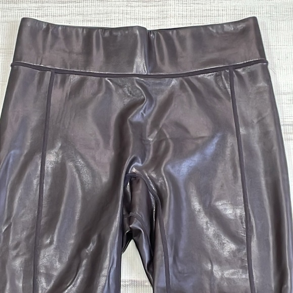 ALC Pants Women's 6 Brown Skinny Faux Leather Zip Up - Picture 5 of 12